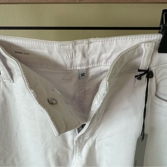 Kut From The Kloth Diana White Skinny Jeans Size 12 NWT - Picture 7 of 13